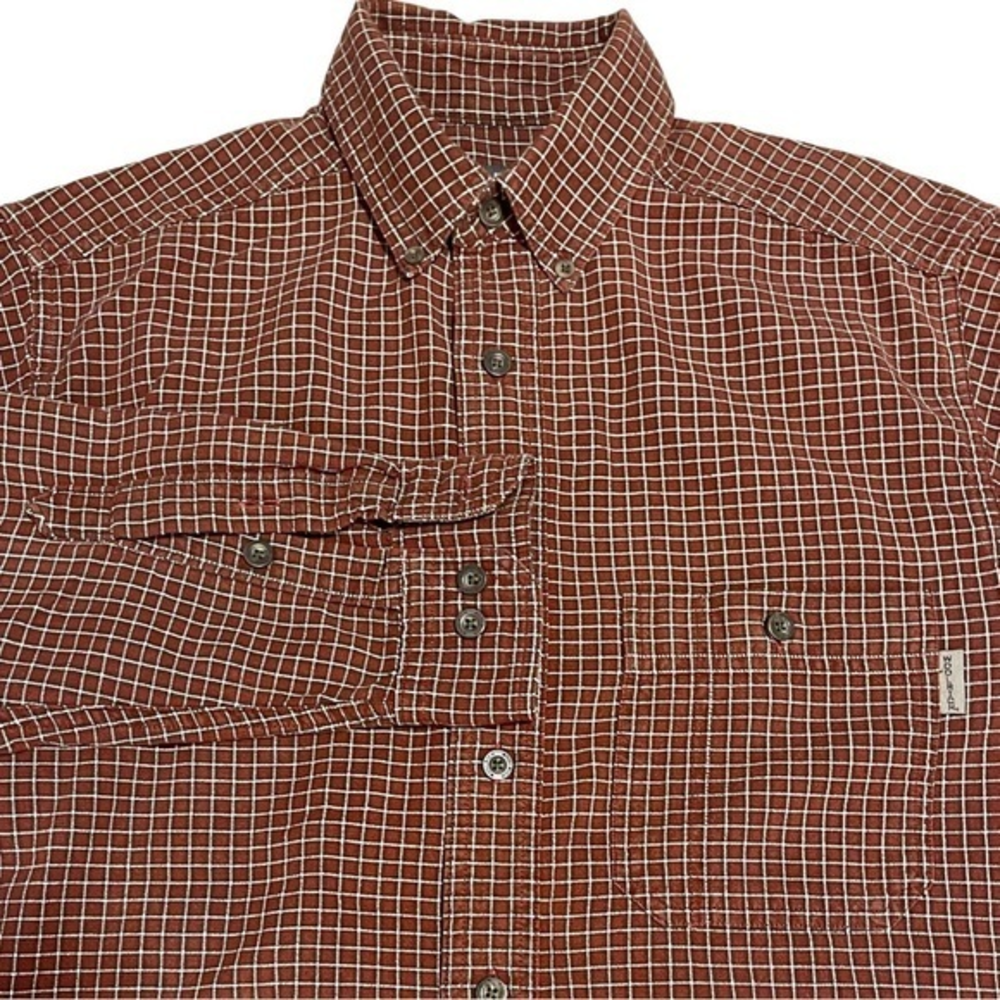 Woolrich Button Up Long Sleeve‎ Thick Red Check Shirt Men’s Medium Vintage